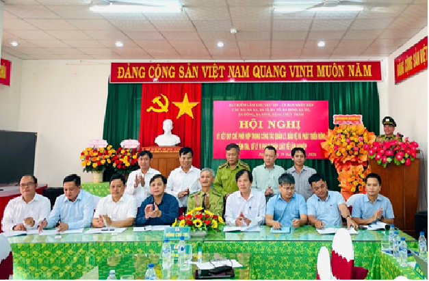 Hạt Kiểm lâm khu vực XIV tổ chức Hội nghị ký kết Quy chế phối hợp trong công tác quản lý, bảo vệ và phát triển rừng, kiểm tra, xử lý vi phạm pháp luật về lâm nghiệp